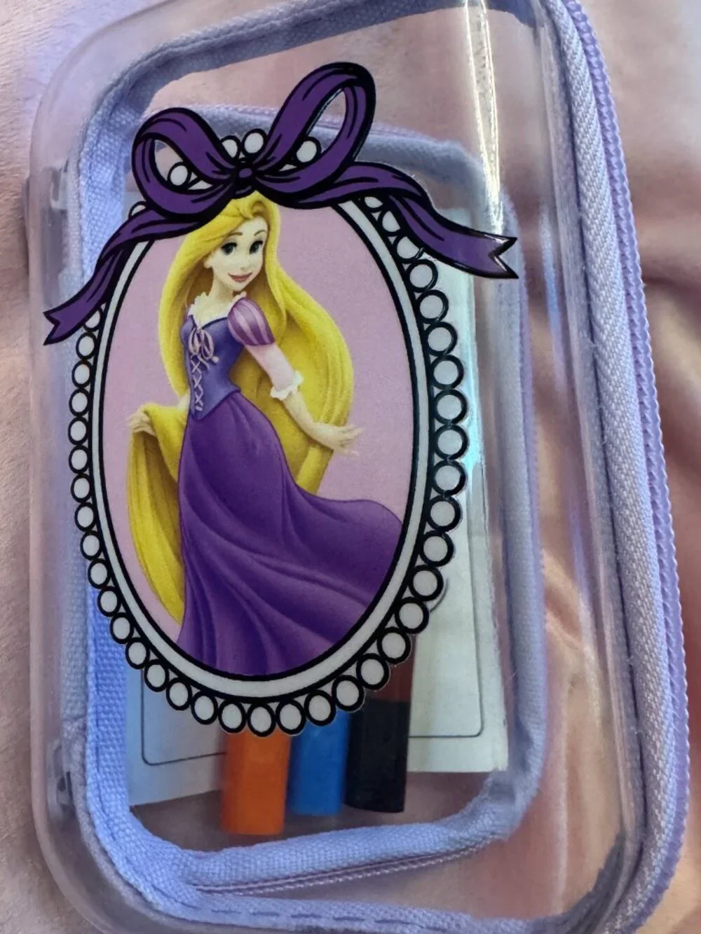 Disney Character Inspired Clear Hard Shell Dual Zipper Container Fish Extenders